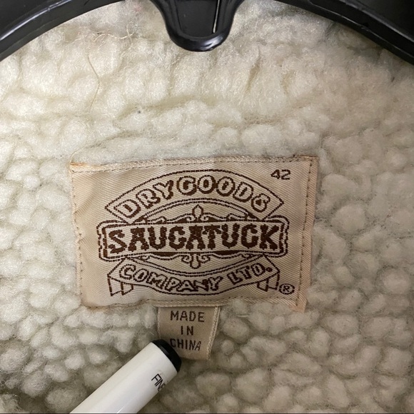 Saugatuck Drygood Denim Sherpa Jacket Size 42 - Picture 3 of 7